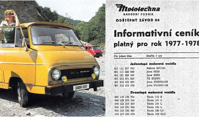 Toto je historický cenník automobilov z roku 1978. To sú ale luxusné ceny!